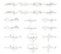 Ornazy Lot de 80 breloques vintage en forme de cœur en argent vieilli pour la fabrication de bijoux et les loisirs créatifs