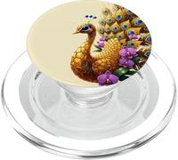 Orné Plumes de Paon Orchidée Oiseau Exotique Nature PopSockets PopGrip pour MagSafe