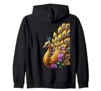 Orné Plumes de Paon Orchidée Oiseau Exotique Nature Sweat à Capuche