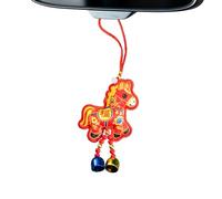 Ornement 2026 Année du Cheval, Imitation Broderie Décoration festive | Pendentif mascotte de l'année du cheval - pour décoration de maison, bureau, escalier, mur, jardin, cour, étude, chambre