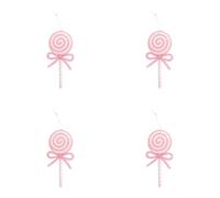 Ornement 4 sucettes décoratives de couleur rouge, rose, taille 218,80,9 cm, emballage festif pour durable, idéal pour Noël, vacances, vacances, pour esprit, ornement 4 sucettes