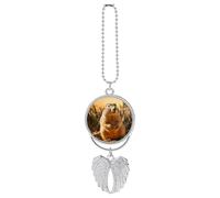 Ornement à suspendre pour rétroviseur de voiture dessiné à la main - Cadeau porte-bonheur à suspendre - Pendentif amusant pour voiture, bureau, décoration de la maison, One size, Zinc