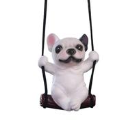 Ornement À Suspendre Pour Voiture Bouledogue - Pendentif De Rétroviseur En Forme De Chien Balançoire, Accessoires De Voiture Bouledogue En Résine, Décoration Intérieure De Voiture Adorable, Ornement À