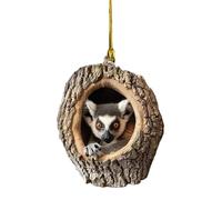 Ornement acrylique à motif animal, ornement de Noël animal - Orangs-outans sûrs Écureuils Lémuriens Dinosaures Ornement | Ornement acrylique Portable, décoration animale pour arbres de noël, murs, por