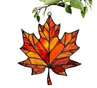 Ornement acrylique de feuilles d'érable, ornement de feuilles d'érable | Décor d’automne Pendentif suspendu en érable, fournitures de fêt