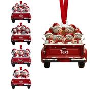 Ornement Acrylique Personnalisé, Boules de Noël en Acrylique, Boules de Noël pour Toute la Famille avec Texte personnalisé Disponible, Cadeaux Uniques pour Noël, Les familles et Les Couples