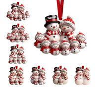 Ornement Acrylique Personnalisé, Boules de Noël en Acrylique, Boules de Noël pour Toute la Famille avec Texte personnalisé Disponible, Cadeaux Uniques pour Noël, Les familles et Les Couples