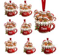 Ornement Acrylique Personnalisé, Boules de Noël en Acrylique, Boules de Noël pour Toute la Famille avec Texte personnalisé Disponible, Cadeaux Uniques pour Noël, Les familles et Les Couples