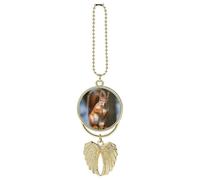 Ornement amusant en forme d'écureuil à suspendre pour rétroviseur de voiture pour homme et femme, pendentif en forme d'ailes d'ange bohème fait à la main, accessoire à suspendre pour rétroviseur