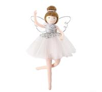 Ornement Ange Ballerine Mignon en Gaze 12cm(silver) | Design charmant, danseuse classique, touche whimsique, joie des fêtes, décoration intérieure