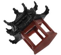 Ornement Aquarium Pavillon Miniature Décoratif Léger en Plastique Noir | Modèle Réaliste, Design Concis et Unique, Pose Facile, pour Bureau et Décoration Extérieure