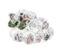 Ornement artisanal en cristal pour la récolte de raisins, convient pour la décoration de mariage, vitrine, salon et bureau (blanc)