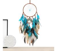 Ornement Attrape-rêves - Décor À Suspendre Arbre De Vie 60 × 16 Cm | Artisanat En Plumes Et En Métal Avec Perles En Bois, Filet En Coton Tissé À La Main | Idéal Pour Les Chambres Bohèmes Et Les Mariag