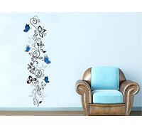 Ornement belles fleurs papillons feuilles Décorations de salon Stickers muraux pour la maison Belle décoration de chambre Papier peint art déco. Stickers muraux pour la maison