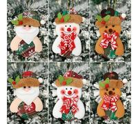 Ornement Bonhomme De Neige Pour Arbre De Noël | Mignon Fibre De Polyester | Ornement De Renne Et Du Père Noël Pour Sapin,Pour Jardin Café Manteau De Cheminée Rebord De Fenêtre Mur Salon Chambre Balcon