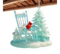 Ornement Cardinal,Pendentif 2D avec Design De Chaise À Bascule | Ornements Cardinal pour Sapin de Noël | pour Femmes, Collègues, Amie, Grand-Mère, Maman, Enseignante, Maison et Fenêtre