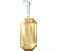 Ornement carré en pierres précieuses, décoration colorée en forme de flocon de neige, pendentif de Noël en plastique, décoration de vacances moderne, décoration d'arbre géométrique, accent de Noël vif