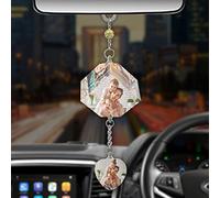 Ornement Chanceux accrochant de Voiture de Photo cubique Faite sur Commande, Cristal d'accessoires accrochants de rétroviseur, Cadre d'image accrochant pour la Voiture, décoration à la Maison