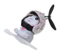 Ornement Chat en Plastique Rose pour Voiture et Vélo, Hélice Rotative | Décoration Légère, Sangle de Base Colorée, Usage en Conduite, Style Mignon, pour Tableau de Bord Couleur Aléatoire