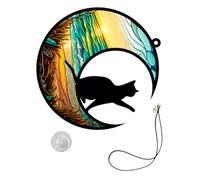 Ornement Chat Lune en Acrylique 1 Set, Suspendu Décoratif