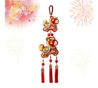 Ornement cheval | Ornement porte-bonheur avec pendentif cloche - Broderie 2026 - Décorations du Nouvel An | Pour réussir la richesse du printemps, festival, fête, salon, chambre à coucher, porte