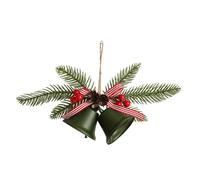 Ornement Cloche De Noël | Support en Métal Rustique Décoratif avec Noeud - Guirlande Porte-Clochettes Artisanale | pour Extérieur Porte D'Entrée Maison Manteau Hiver Mariage