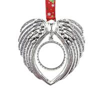 Ornement Commémoratif des Ailes d'ange - 0,98 Pouce, Un Morceau De Mon Cœur Est dans L'ornement du Paradis pour l'arbre De Noël | Ornement Commémoratif des Ailes d'ange en Forme De Cœur pour La Perte
