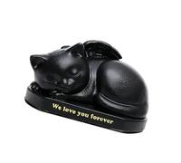 Ornement commémoratif pour animaux de compagnie en résine, urne de sommeil pour chats, conteneur de cendres, organisateurs pour souvenirs et souvenirs funéraires d ' animaux, Sculpture d ' animaux