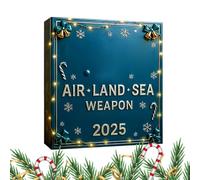 Ornement - Compte à rebours de Noël, 15 x 17 cm, 24 pendentifs, en acrylique, 2D, sur le thème de l'air, de la terre et de, collection 2025 | Cadeau de vacances à collectionner pour Adu