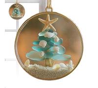 Ornement Côtier De Noël Acrylique - Ornements De Vacances Fêtes, Pendentif À Thème Sur La Plage | Accent De La Décoration Saisonnière Inspirée De , Suspendu Avec La Célébration Du Séjour