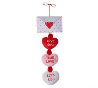 Ornement Cœur Léger 49cm Pour Fête Amoureux pour décor Ornement | Esthétique minimaliste, élégance simple, couleur passion, parfait pour intérieur, touche moderne