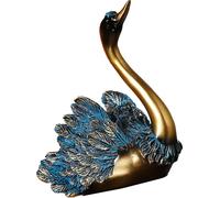 Ornement Cygne Résine Fond Plat Plume Vive Sculpture Cygne Délicate Moderne Décoration d'Étude Type A