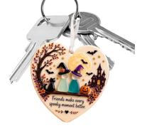 Ornement D’amitié D’Halloween | Pendentif en Forme De Cœur, Décor Effrayant