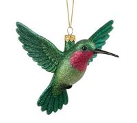 Ornement D’arbre De Colibri - Pièces Acryliques Vertes, Décor Fabriqué À La Main, Ornements De Noël D’oiseaux, Sculpture De Figurine Festive Suspendue | Décoration D'intérieur Idéale Pour La ,