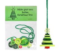 Ornement D Arbre De Noël en Boutons,Souvenir Mignon | Kit De Loisir Créatif Ornements Boutons Sapin De Noël | pour Adolescents Adultes Étudiants Cheminée Rebord De Fenêtre Porte Chambre