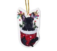 Ornement d ' Arbre de noël pour Chien, Esprits de noël, décoration Suspendue en Acrylique pour Porte de Maison, Festival, décorations de Maisons de Vacances