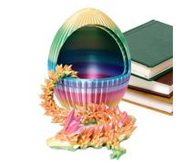 Ornement D’œuf De Dragon - Figure De Serpent Articulée Imprimée En 3D, Affichage Interactif De La Coque D’engrenage | Sculpture De Créature Flexible, Curiosité, Décoration De Bureau, Jouet Anti-Stress