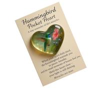 Ornement d'amitié en forme de cœur - Câlin de poche en forme de colibri, porte-clés en acrylique léger, souvenir d'un ami pour les arbres d'anniversaire, petit ornement décoratif, pour la décoration d