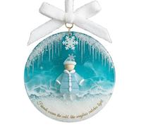 Ornement d'amitié - Pendentif en acrylique 2D en forme de sapin de Noël - Décoration d'arbre de l'amitié en acrylique - Pour rebords de fenêtre extérieurs, cour, réunions de famille, fêtes de vacances