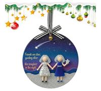 Ornement d'amitié - Pendentif en acrylique 2D en forme de sapin de Noël pour décoration de maison, sac d'amitié décoratif en acrylique, pour chambre à coucher, salon, rebords de fenêtre extérieurs