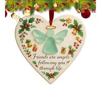 Ornement d'amitié - Pendentifs pour sapin de Noël | Breloque sentimentale pour sœur, collègue, anniversaire, club, porche, travail, fenêtre de bureau, hiver