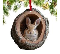 Ornement d'animaux de Noël, pendentifs d'animaux d'arbre de Noël | 2D Mignon Noël Acrylique Pendentif Animal - Ornements de faune vive avec lanière, décoration de vacances, décor saisonnier