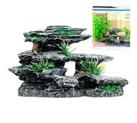 Ornement d'aquarium de Mountain View, paysage de montagne en résine Rockery - Esthétique naturelle - Vue artificielle de montagne pour aquariums, poissons, jardins et environnements sous-marins