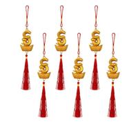 Ornement d'arbre à serpent, amulette porte-bonheur de l'année 2025 - Décorations du festival du printemps chinois, pendentifs traditionnels du Nouvel An, pendentifs bonsaï, glands pa