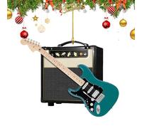 Ornement d'arbre De Noël en Forme De Guitare - Artisanat Avancé 2D, Décoration D'instrument De en Bois Acrylique, Boule D'instrument De, | Ornements De De Guitare Électrique, P