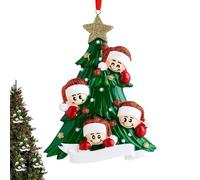 Ornement d'arbre de Noël - Petite figurine pendentif de Noël, décoration de Noël en résine, pour porche guirlande buffet table à manger intérieur extérieur étagère