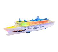 Ornement de bateau de croisière, jouet de bateau électrique de bateau de croisière de paquebot coloré avec lumière et son LED clignotants | Décorations nautiques, fournitures de fête sur le thème de l