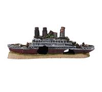 Ornement de Bateau épave, Décoration D'aquarium, Simulation de Bateau épave Perdu, Modèle en Résine, Décoration de Paysage D'aquarium