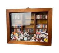 Ornement de bibliothèque anti-stress - Petite présentation de livres, jouet de bureau agitant, mini décoration de bibliothèque, étagère à secouer interactive avec 200 petits livres | Petite