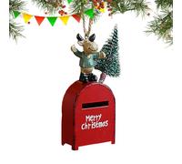 Ornement de boîte aux lettres,ornement de boîte aux lettres en fer de Noël | Lettres à la boîte aux lettres du Père Noël | Pendentif créatif de boîte aux lettres d'arbre de noël, décoration de fête de